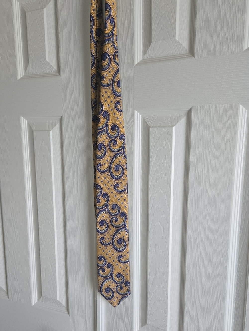 Robert Talbott Gold and Blue Paisley Silk Tie